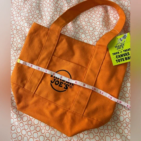 Trader Joe's Orange Mini Tote Bag - Picture 4 of 8